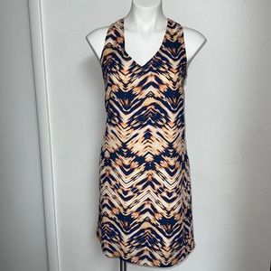 Porophrase Back Tie Pull Over Geometric Dress 8